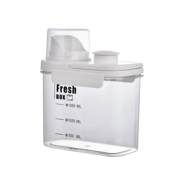 ENVASE CEREALERO PLAS TRANS 1200 ML C/T+ASA CAJ FRESH BOX MTA-8802