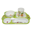 SET 5 PZ MELA PLATO SEMIOVAL 4 DEP/VASO/SOP/CUB INF SURT GIGI CK5828 QI