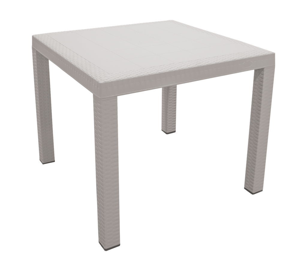 COMEDOR PLAS ETERNO RATAN P/4 PERSONAS C/4 SILLAS C/B BEIGE SANCHIA