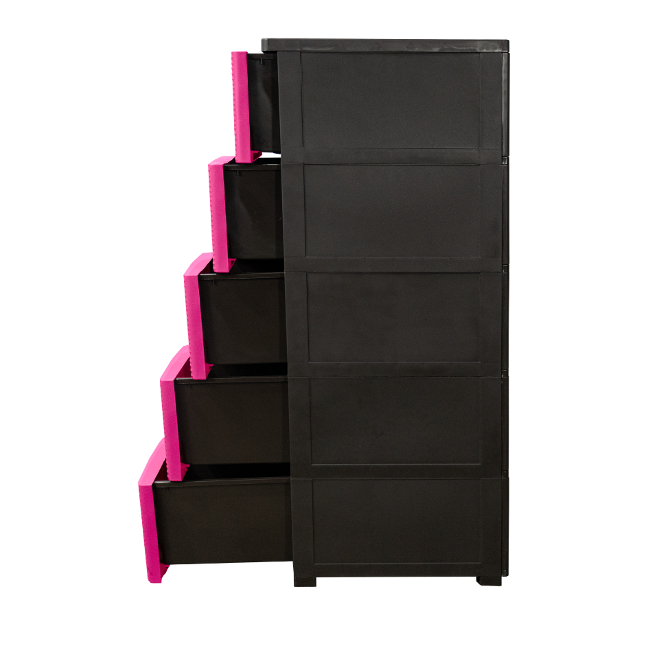GAVETERO PLAS COMPACTO 5 GAV 26X40X110.6 CM ROSA TINY SANCHIA