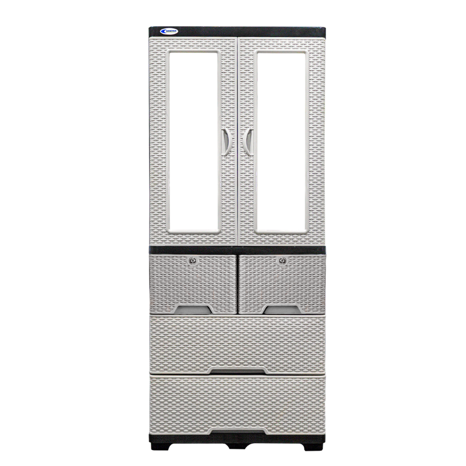 ROPERO PLAS C/DOB ESPEJO BEIGE 4 GAV/2 C/LLAV CHIA SANCHIA