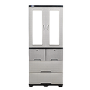 ROPERO PLAS C/DOB ESPEJO BEIGE 4 GAV/2 C/LLAV CHIA SANCHIA