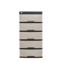 GAVETERO PLAS RATAN 5 GAV BEIGE C/TOMA/ENCH ETERNO POW SANCHIA