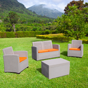 JUEGO SALA DOBLE 2-1-1 BEI C/MESA/COJ NAR ALAMO SANCHIA 185426