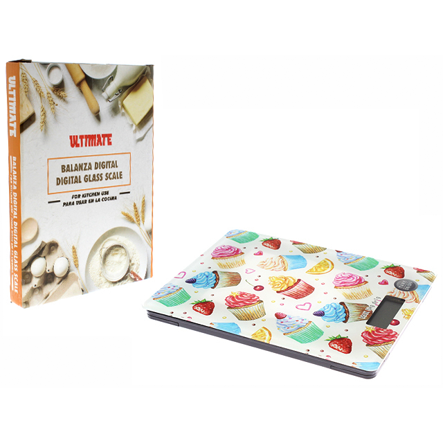 PESA DIGITAL P/ALIMENTOS VID TEMPLADO 20X15 CM 739-04123