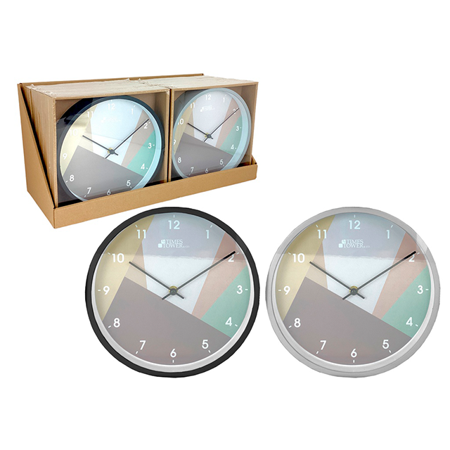 RELOJ D/PARED VID 10" TIMES TOWER 602-03063