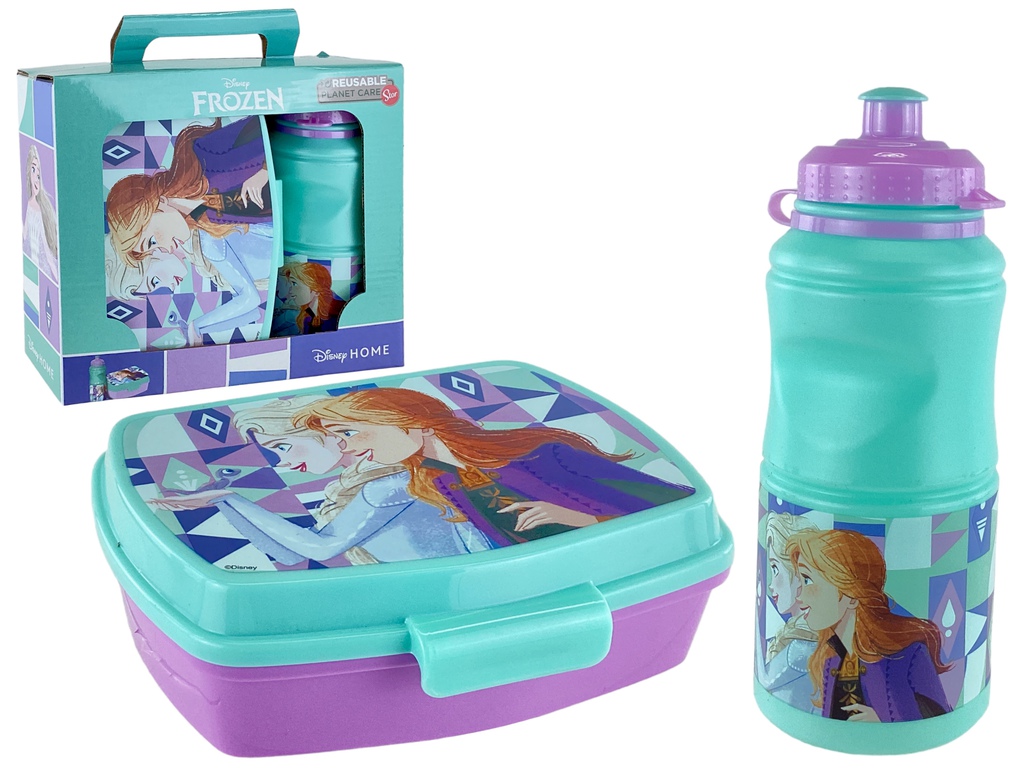 SET 2 PZ DEPOSITO/ENV P/ALIMENTO + BOTELLA FROZEN DISNEY  744-74273