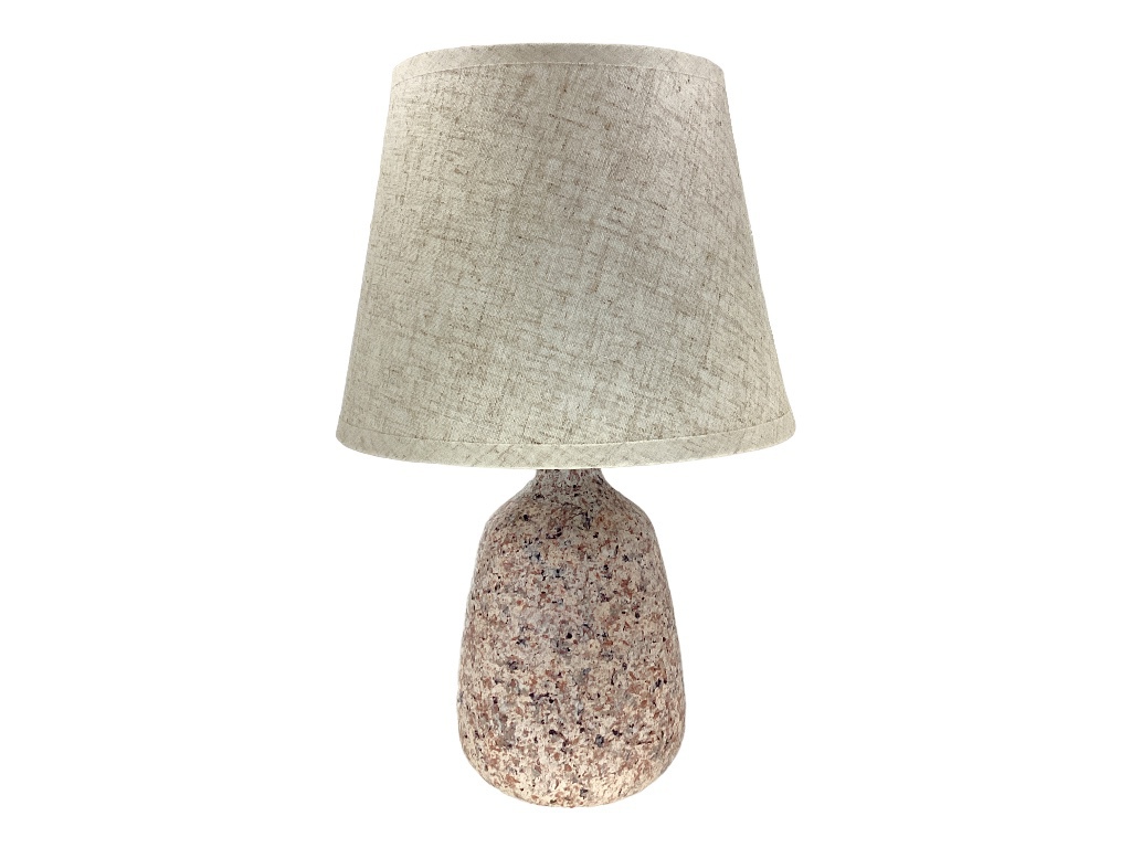 LAMPARA MESA 32 CM CERA/TELA GR/CREMA DECORE MAYS 604-05211