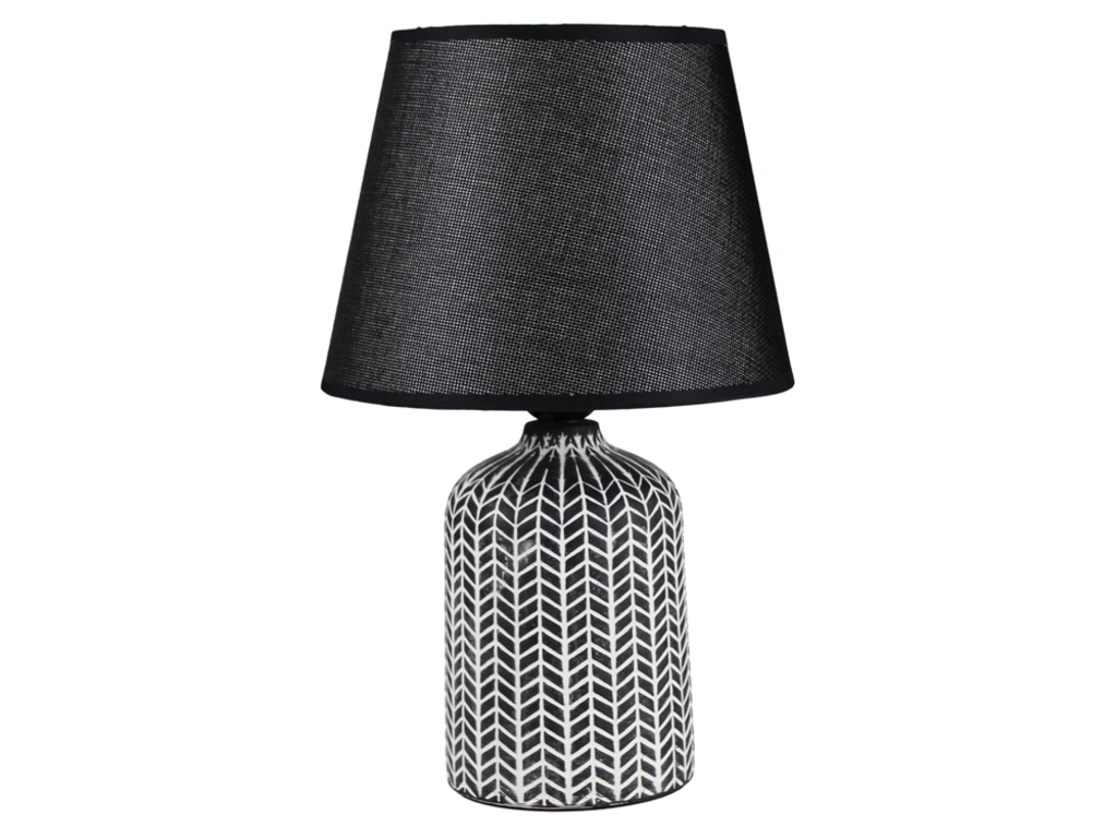 LAMPARA MESA 12" CERA/TELA BL/NG DECORE MAYS 604-05407