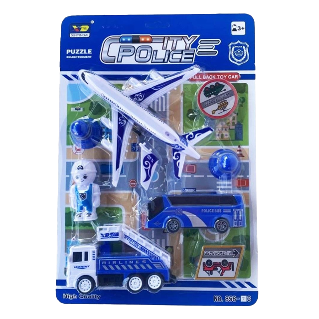 SET POLICIAL AVION/BUS/CAMION C/ACCES BLIS GX-858-7C