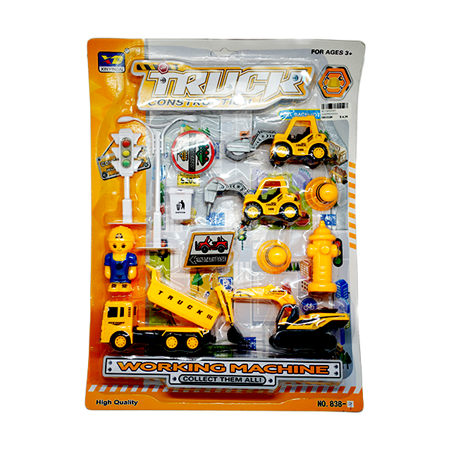 SET CAMIONES CONSTRUCCION 43X32 CM BLIS 11 PZ GIGI GX-838-9