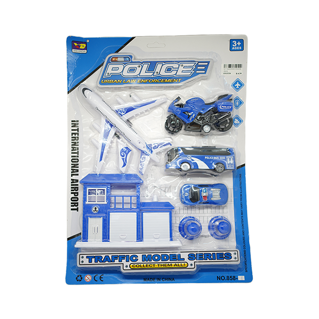 SET TRANSPORTE POLICIA 43X32 CM BLIS 7 PZ GIGI GX-858-1