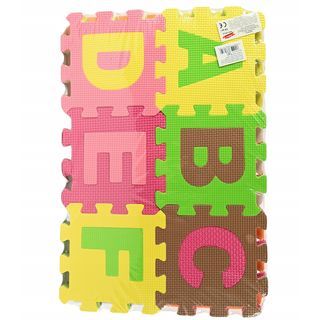 ALFOMBRA FOMY LETRAS Y NUM 6 LAM 45x30 CM D/6 PZ C/U F-TXY-2803