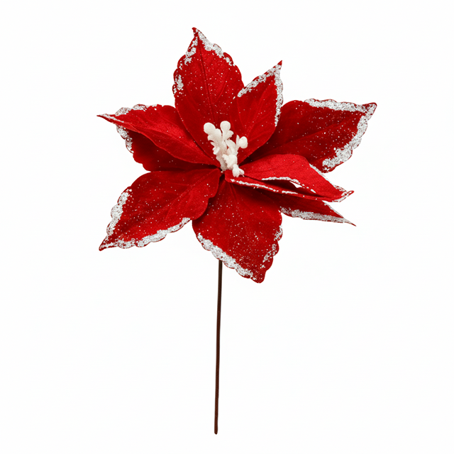 PASCUA TELA NAVIDEÑA C/BL ORILLA 27 CM APROX BEIGE NEV UN X28373