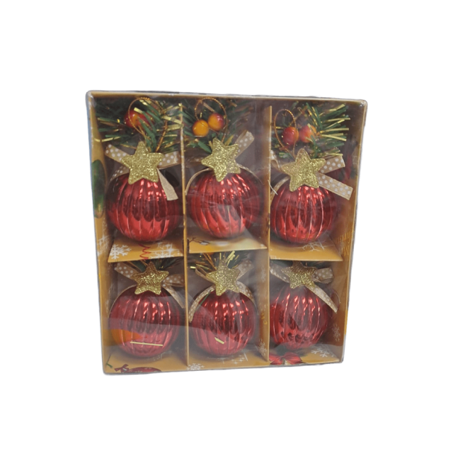 SET 6 BOLITAS NAV C/ADORNO CAJA X28157