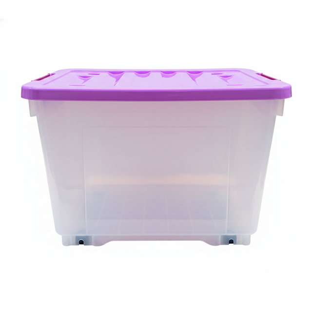 CAJA PLAS ALMACENAMIENTO 33 LT C/RUEDAS MORADO MEGA 32757