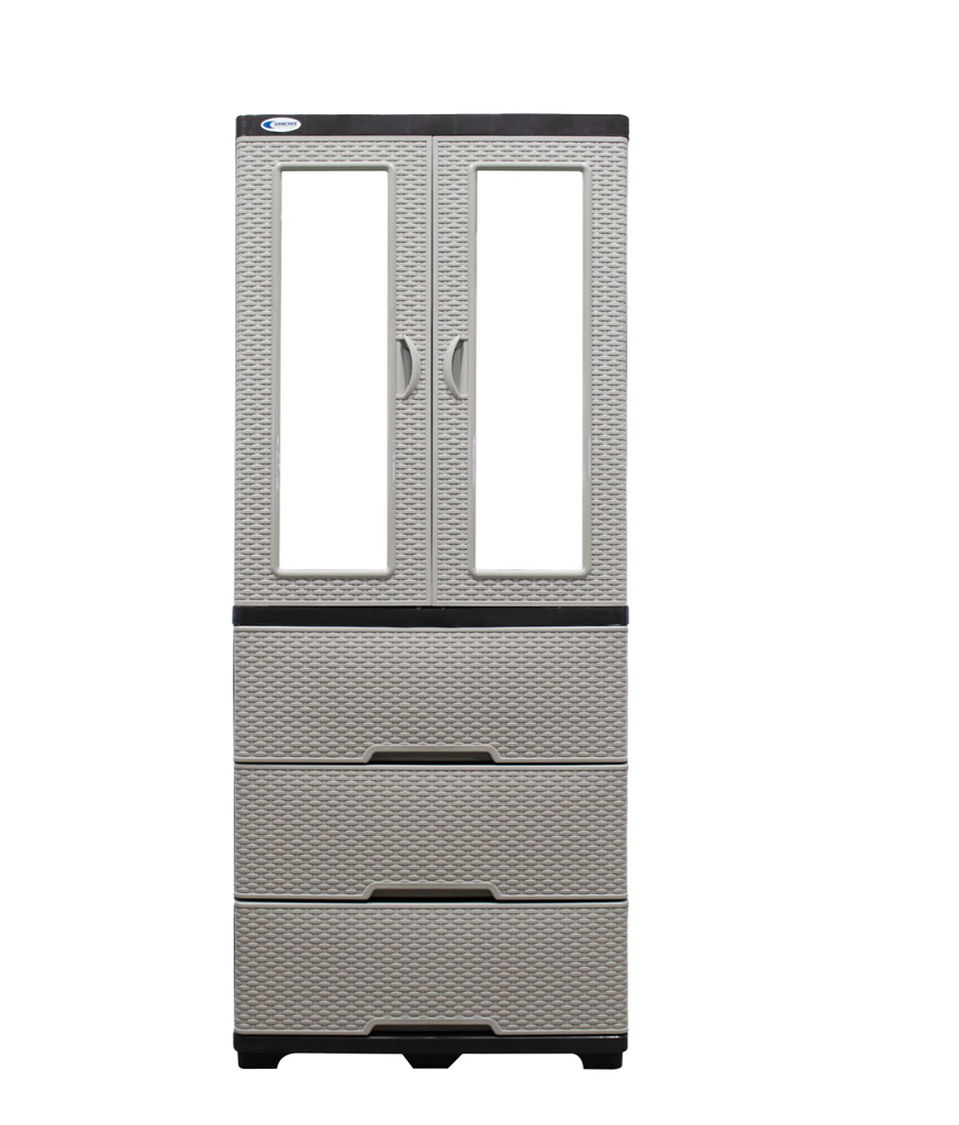 ROPERO PLAS C/DOB ESPEJO BEIGE CHIA SANCHIA