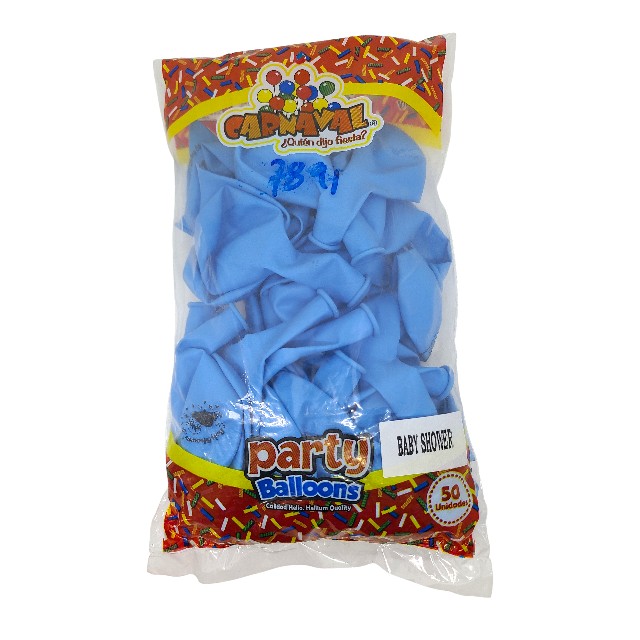 GLOBO 7 BABY SHOWER CEL 50 PZ CARNAVAL