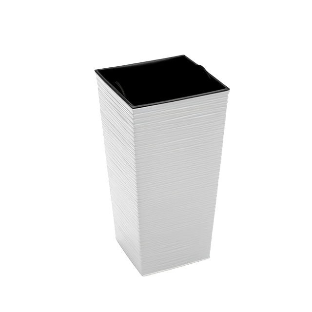 MACETA PLAS CUAD EST PIEDRA 25X25X46 CM REYPLAST MCX075000