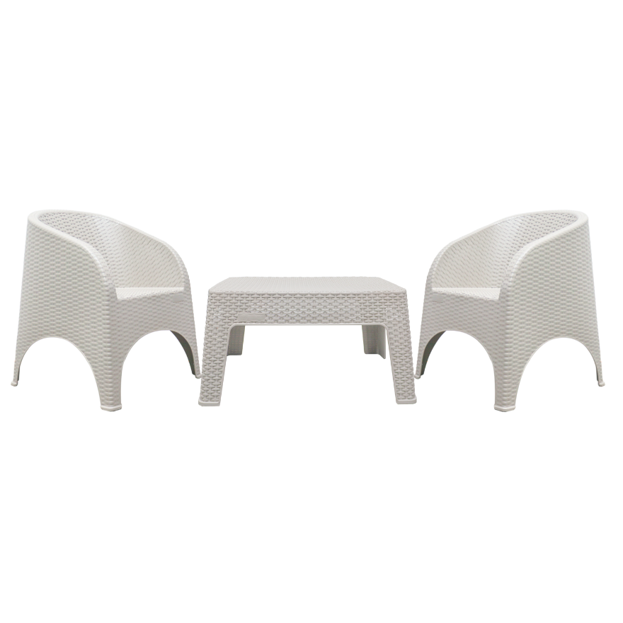 MUEBLES PLAS RES/440 LB 3 PZ BEIG BISTRO SANCHIA