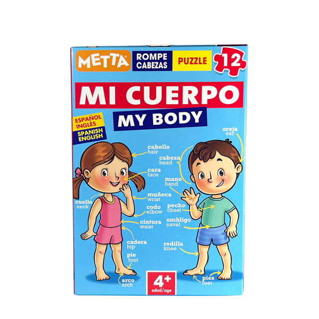 ROMPECABEZA 12 PZS CONOCIENDO MI CUERPO 670401/M36 METTA