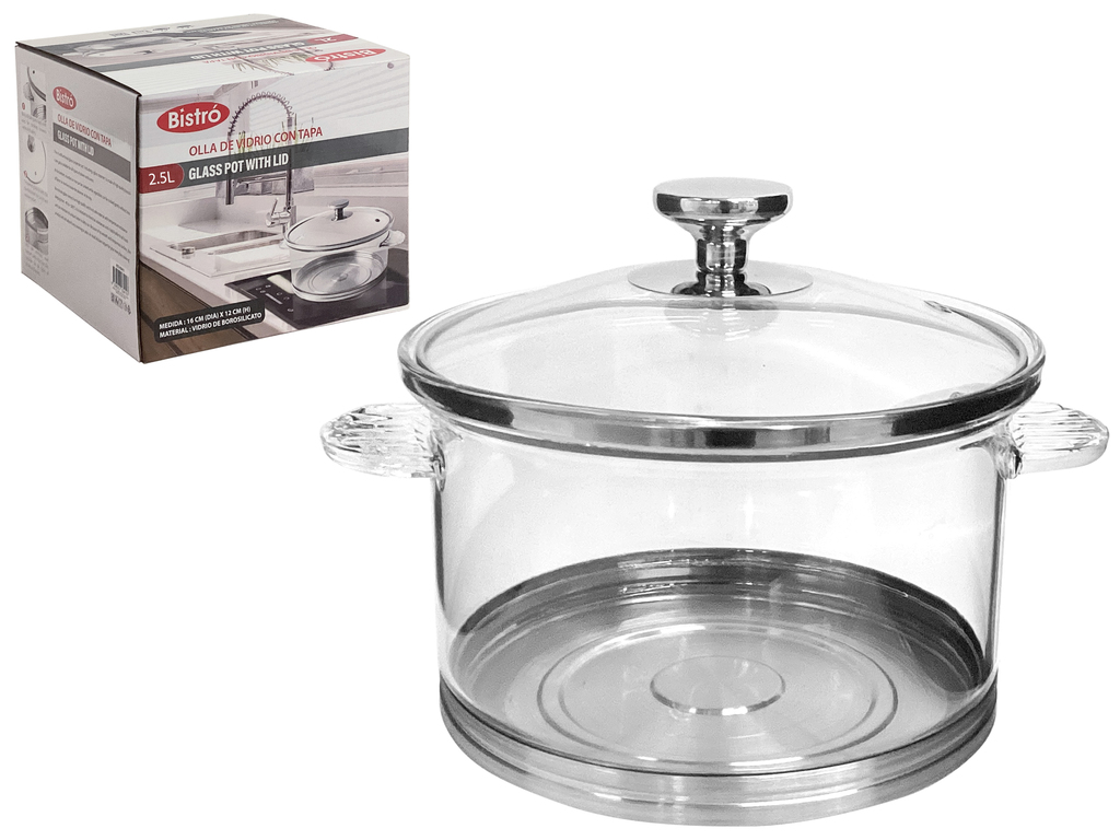 OLLA ACER/VID 18 CM C/T BISTRO 713-03412