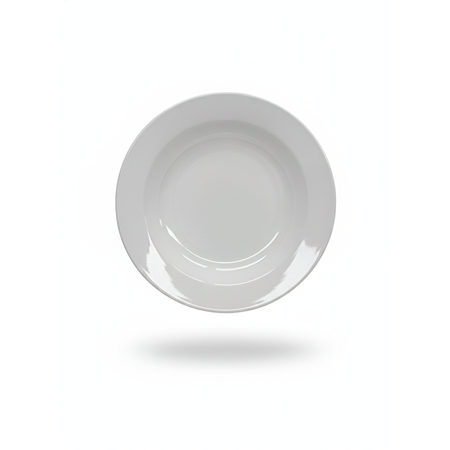 PLATO MELA RED 9" HONDO C/ORILLA ANCHA DELG BL MORENA P7209