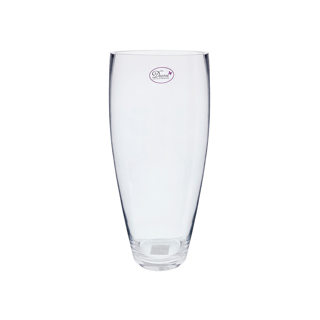 FLORERO VID 30 CM LISO TRANS DECORE 714-01928