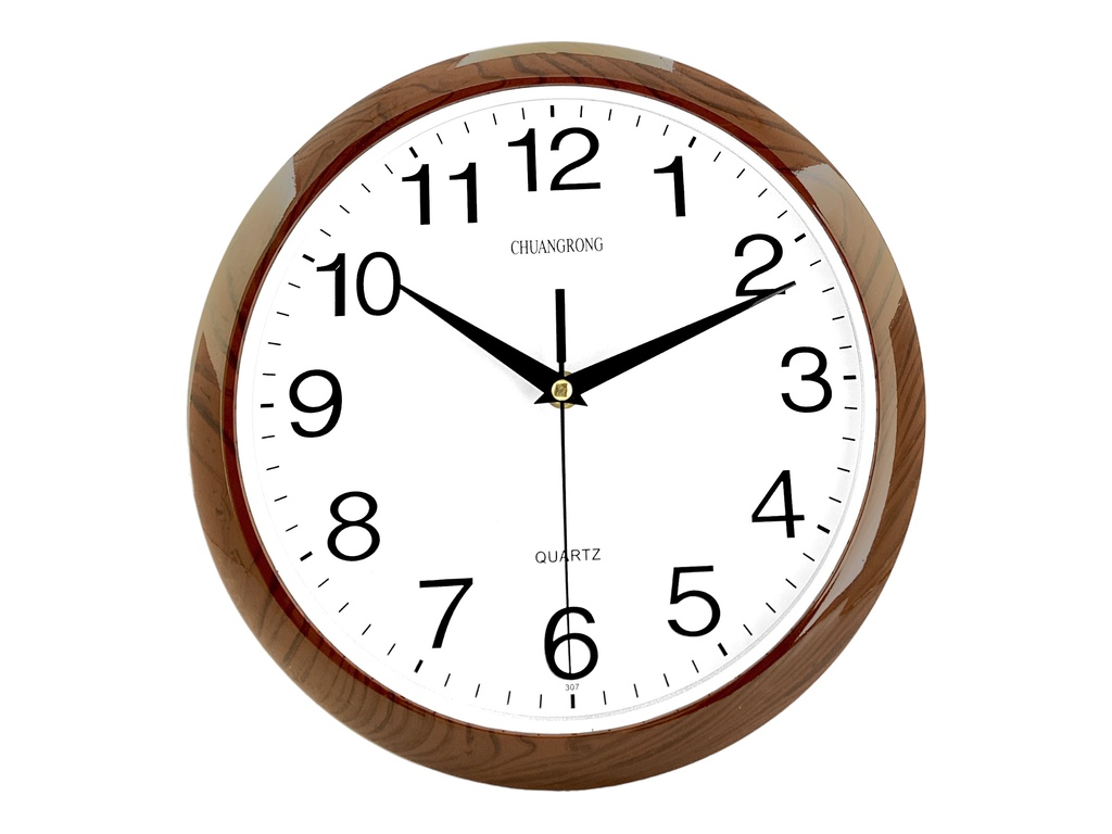RELOJ PARED 26 CM LISO CHOCO/BL/NG TIMES TOWER MAYS 602-37453