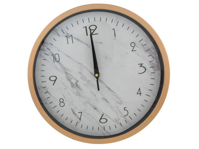 RELOJ PARED 30 CM LISO DOR/BL TIMES TOWER 602-36066