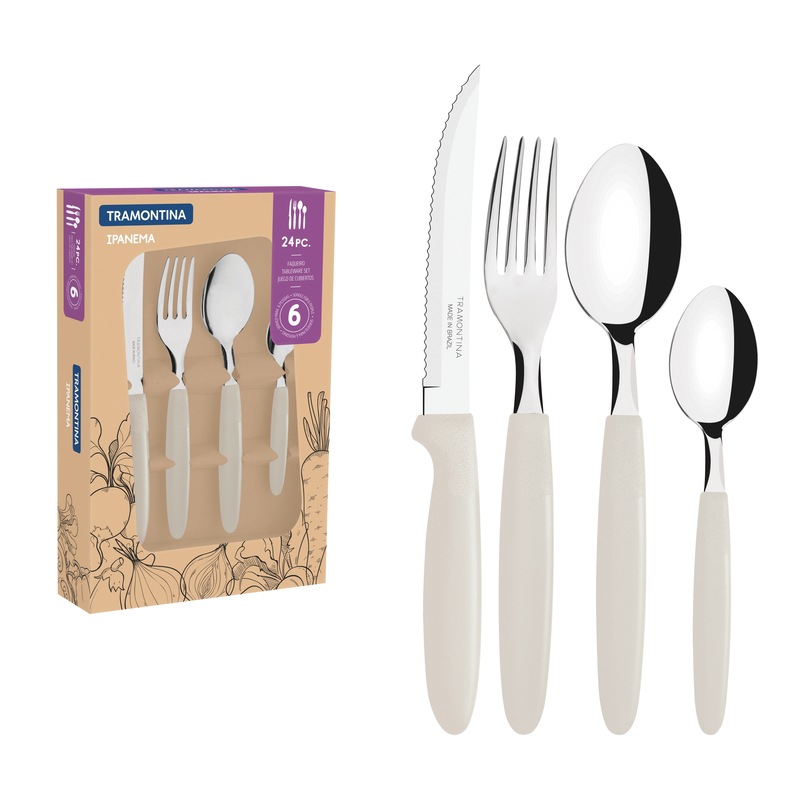 SET CUBIERTOS ACER GRS 24 PZ  IPANEMA TRAMONTINA 23398/672