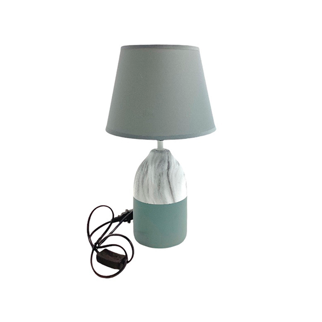 LAMPARA MESA 36 CM CERA/TELA DECORE 604-06297