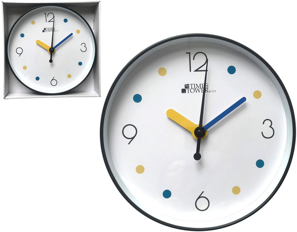 RELOJ PARED 11.8" TIMES TOWER&CO 602-02240