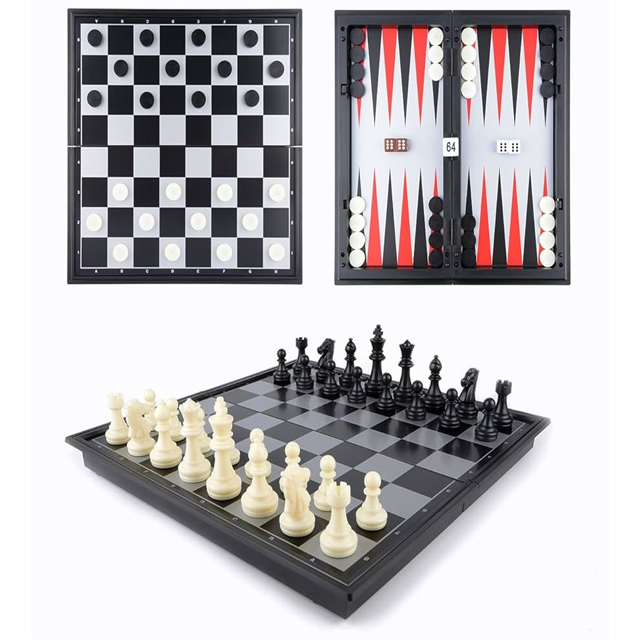 JUEGO AJEDREZ 3 EN 1 CAJ QDM-05-138