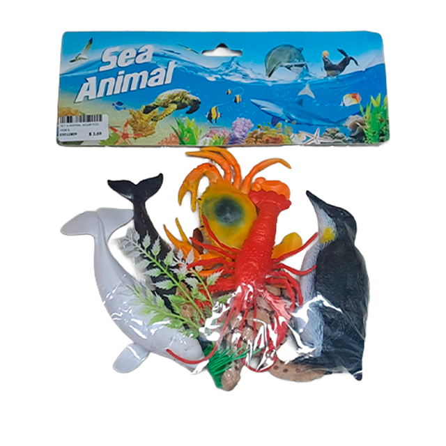 SET 6 ANIMAL ACUATICO GDE SURT SEA ANIMAL H053-8-2