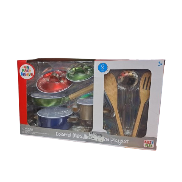 SET COCINA 8 PZ METAL CUCHARAS MAD COLORES CAJ 45321/34020