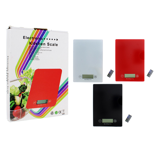 [15012489] BASCULA/PESA P/ALIMENTO 5KG VIDRIO/ABS PACIFIC CLUB 739-34641