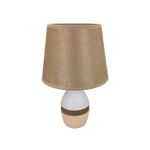 [15012447] LAMPARA MESA CERA/TELA 31.5 CM DECORE 604-01362