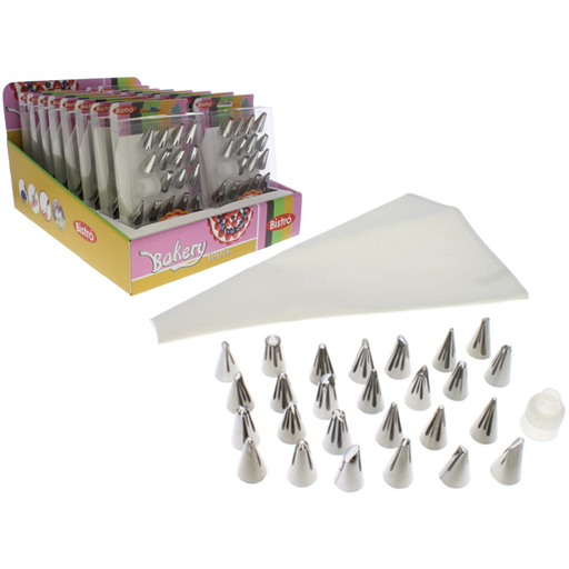 [15012667] SET 28 PZ UTENSILIOS REPOSTERIA SILICON/ACER INOX BISTRO MAYS 739-84622