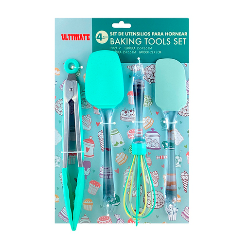 [15012424] SET 4 PZ UTENSILIOS SILIC/PLAS/MET P/REPOSTERIA ULTIMATE 716-01169