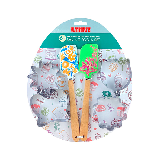 [15012421] SET 6 PZ UTENSILIOS SILIC/ACER P/REPOSTERIA ULTIMATE MAYS 716-01175