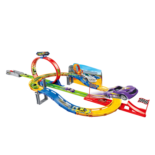 [15013065] PISTA D/CARRERAS 360 C/4 CARROS+2 BANDERA 53.5X38.7X7.4 CM CAJ 45283/33213