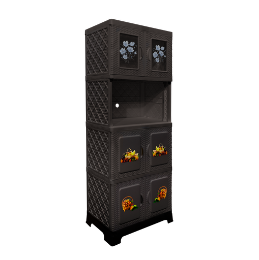 [15013074] CHINERO PLAS TERESITA RATAN 4 NIV C/2 PTAS VID 160X60.5X40 CM DECO CF SANCHIA