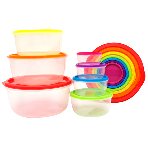 [15014256] SET 7 PZ ENVASES PLAS RED C/T COL SURT WINDROSE MAYS 723-04186