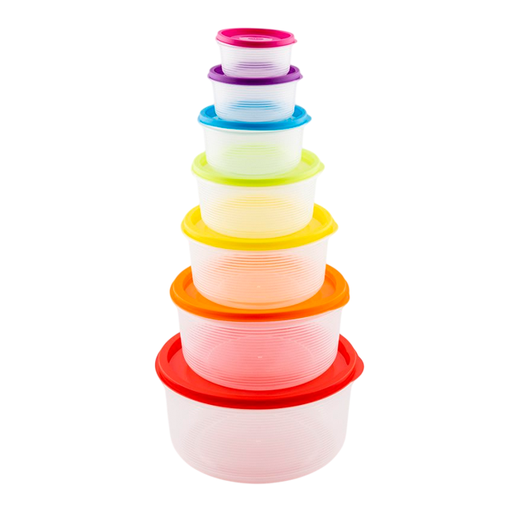 [15014257] SET 7 PZ ENVASES PLAS RED C/T COL SURT WINDROSE  723-13350