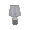 LAMPARA MESA CERA/TELA BL/GR 39.5CM DECORE MAYS 604-01365A