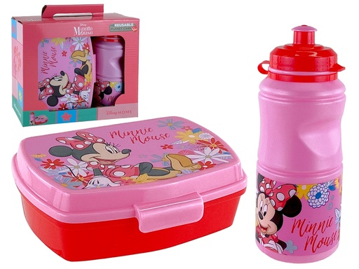 [15014331] SET 2 PZ DEPOSITO/ENV P/ALIMENTO + BOTELLA ROS/RJ DISNEY MAYS 744-74473