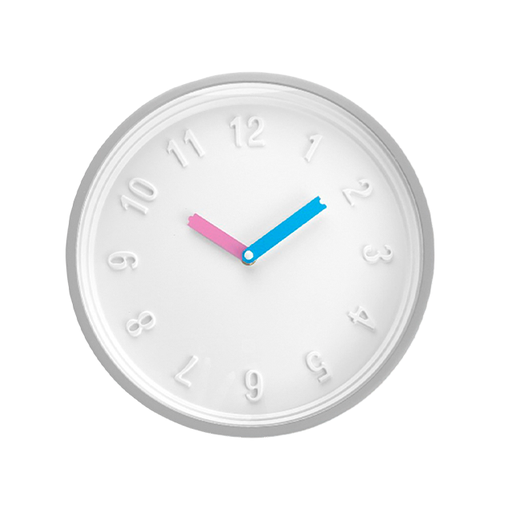 [15014357] RELOJ PARED PLAS 30 CM RED GR/BL TIMES TOWER 602-2401908