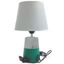 LAMPARA MESA 30 CM CERA/TELA BL/VD DECORE MAYS 604-06293