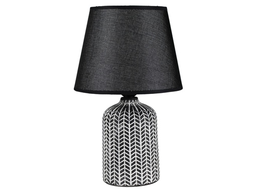 [15014372] LAMPARA MESA 12" CERA/TELA BL/NG DECORE 604-05407